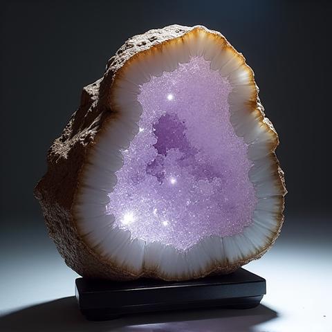 Geode di quarzo aperto